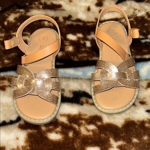 Cat & Jack Glittery Tan Kids Sandals